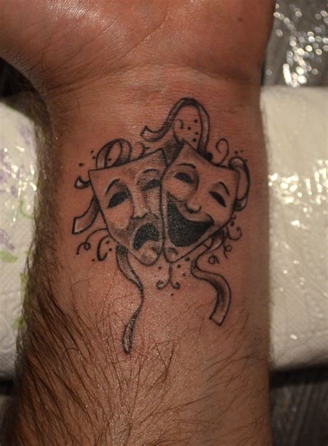 tattoo happy sad face|happy sad mask tattoo meaning.